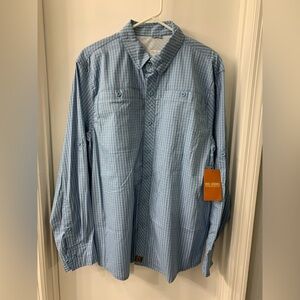 Reel Legends Light Blue Checkered Men's Shirt